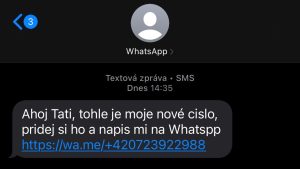 podvodná sms ahoj tati